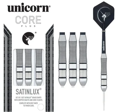 Produktbild von Unicorn Core Plus Satinlux Brass - Steeldarts
