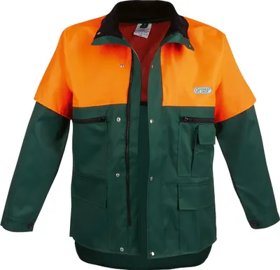 Produktbild von WATEX Schnittschutz-Forstjacke Größe 65-64, Größe:M, Farbe:orange/grün