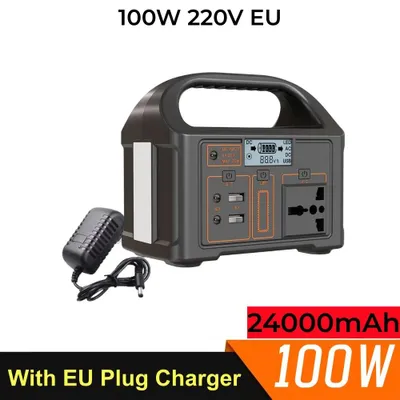 Obrázek produktu pro Přenosná nabíjecí stanice – solární generátor – 100 W – 460 Wh – baterie LiFePO4 – 220 V – zástrčka EU – čistá sinusoida