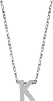 Produktbild von New Bling 9NB-907K Zilveren Ketting Dames - letterhanger - K - Initiaal sieraad - Zilverkleurig