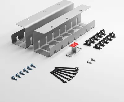 Produktbild von Stôl s káblovým kanálom Albatros strieborný kompletný set D - stôl na správu káblov pre poriadok a produktivitu - organizér na správu káblov káblový kanál káblový žľab na organizáciu káblov
