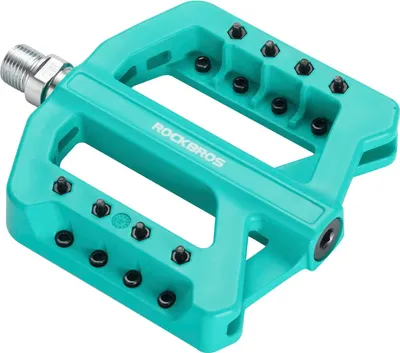 Immagine prodotto di ROCKBROS Pedali per bicicletta Pedali a piattaforma per bicicletta in nylon 9/16" MTB Verde acquamarina