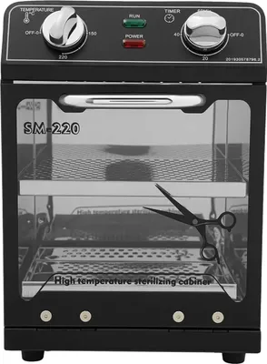 Obrázek produktu pro Sterilizátor, výkon 600 W, nastavitelná teplota 32–428 °F, černý
