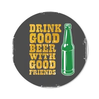 Produktbild von MuchoWow® Mauspad Mousepad Mancave - Bier - Flasche - Zitate - Vintage 50x50 cm - Mousepads - Maus Mat - Pad - Mausunterlage - Vinyl
