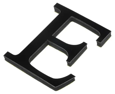 3D Acryl Spiegel Buchstabe E Aufkleber selbstklebend schwarz 10 cm