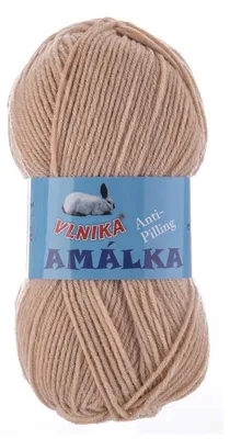 100g Strickgarn Amalka Strick-Wolle Polyacryl Anti Pilling Effekt sand