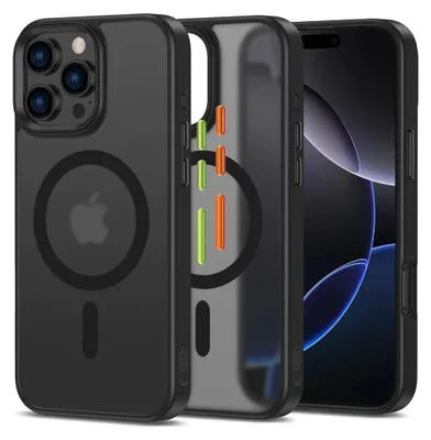 Produktbild von Tech-Protect Magmat Magsafe 3-Set Hülle für Iphone 16 Pro Max - Mattschwarz