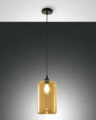 Produktbild von Fabas Luce Pendelleuchte Silo E27 Ø180mm Bernstein