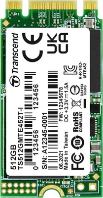 Immagine prodotto di Transcend MTE452T-I M.2 512 GB PCI Express 3.1 NVMe 3D NAND (TS512GMTE452T-I)