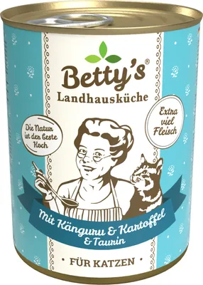 Produktbild von Bettys Landhausküche 6 x 400g Känguru&Kartoffel Katzenfutter