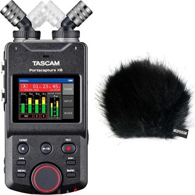 Produktbild von Tascam Portacapture X6 Recorder mit Windschutz