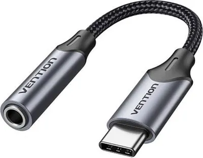 Obrázok produktu pre Vention BGMHA, 3.5mm, Samica, USB Typ-C, Samec, 0,1 m, Šedá
