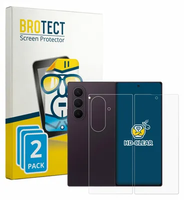 Produktbild von 2x Für Samsung Galaxy Z Fold 8 Ultra (Display+Rückseite) Schutzfolie BROTECT Displayschutz Display Schutz Folie Klar Transparent