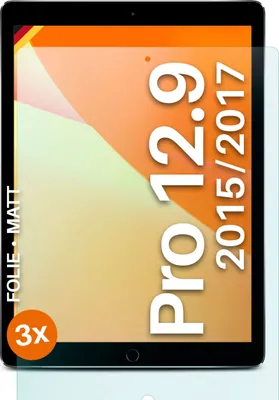 Produktbild von moex® 3x Schutzfolie kompatibel mit Apple iPad Pro 12.9 (Gen 1/2) - Displayschutzfolie Anti Reflex Folie, Matt