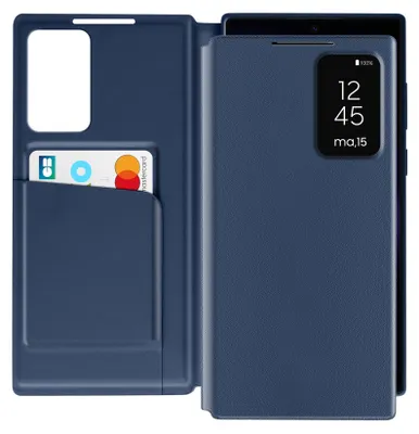 Produktbild von Avizar, Fensterhülle für Samsung Galaxy S23 Ultra mit Kartenklappe, Nachtblau