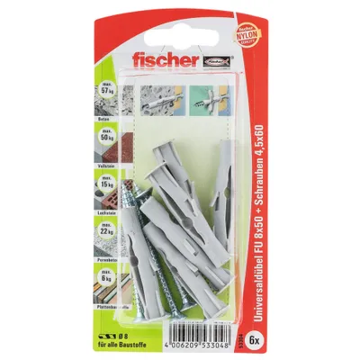 Produktbild von Dübel FU  8 x 50 SK mit Schrauben