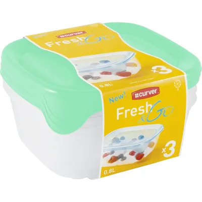 Obrázek produktu pro Set FRESHandGO 3x0,8l dózy mint