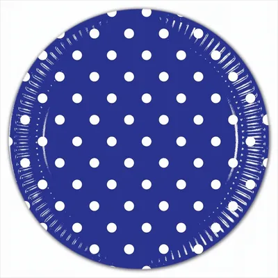 Produktbild von 8 x Blue Royal Dots Pappteller - Groß 23cm