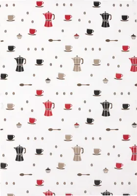 Produktbild von Geschirrtuch Espressokännchen, Geschirrtücher, Mitbringsel Geschenkidee Tuch, Kaffee