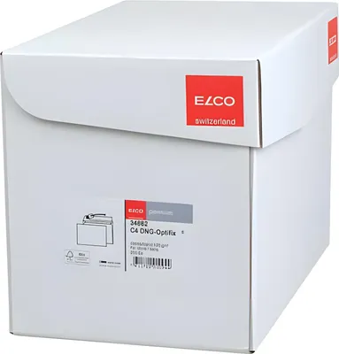 Immagine prodotto di Elco 34882 Busta Office Box con coperchio - C4, bianca, adesiva sensibile alla pressione, senza finestra, 120 g/mq, 250 pezzi