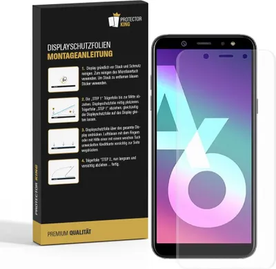 Produktbild von 1x Panzerfolie für Samsung Galaxy A6 FULL COVER Display Displayschutzfolie MATT