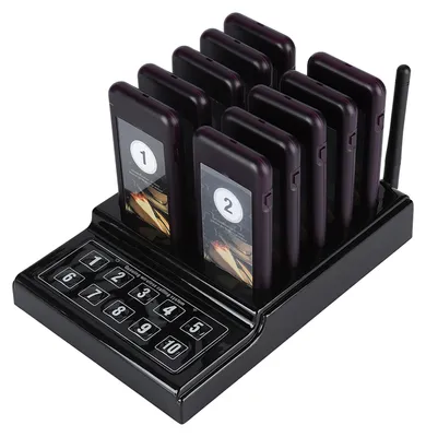 Zdjęcie produktu dla Wireless Pager System Restaurant Queuing Calling System 10 Pager