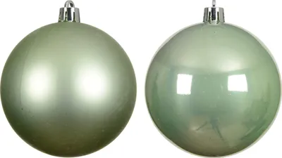 Produktbild von Weihnachtskugeln Kunststoff 4cm 16 Stück - Matchagrün