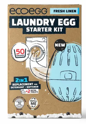 Produktbild von Ecoegg Laundry Egg Starter-Kit Wäsche-Ei & Detox Tabletten Fresh Linen