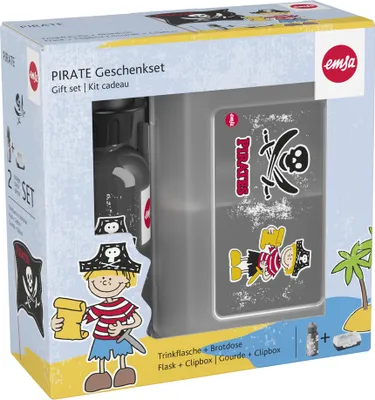 Produktbild von emsa KIDS Set Trinkflasche + Brotdose Motiv: Pirat