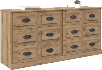 Obrázek produktu pro vidaXL Příborníky 2 ks Artisan dub 70 x 35,5 x 67,5 cm