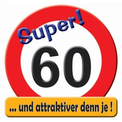 Produktbild von NEW CO VERTRIEBSGMBH Riesen Schild "Hurra!60 0 0 0