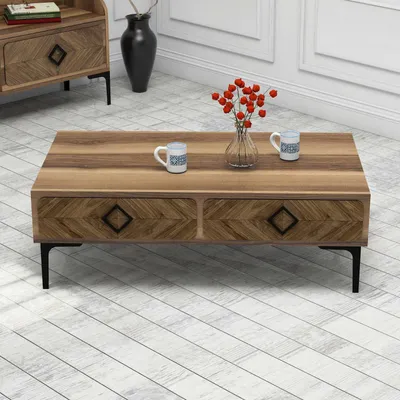 Obrázek produktu pro Skye Decor, Samba - Ořech, Couchtisch, Nussbaum, 100 % MELAMINBESCHICHICHTETETETETETETE SPANPLATTEN, 105 x 60 x 34,6 cm