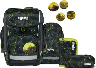 Produktbild von ergobag Schulranzen Cubo Set 5-teilig MähdreschBär olivgrün