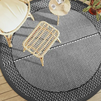 Produktbild von Möbel Outdoor-Teppich ARAKIL Grau Ø200 cm PP - Outdoorteppiche &15147