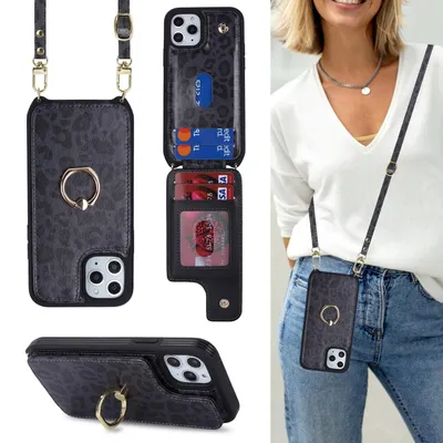 Immagine prodotto di Custodia a portafoglio in pelle Flip per iPhone 11 Pro con portacarte
