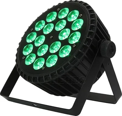 Produktbild von LED Bühnenbeleuchtung, 18x12W Quad-Farbe, 18x18W RGBWA + UV, Aluminium Par 18x18W, EU -Stecker