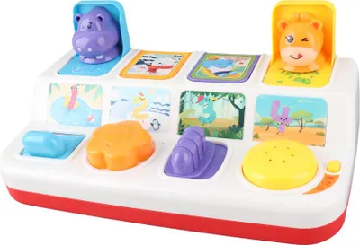 Produktbild von Interaktives Pop-up-Tierspielzeug mit leichter Musik, Tiergeräuschen, Lernentwicklung für Babys