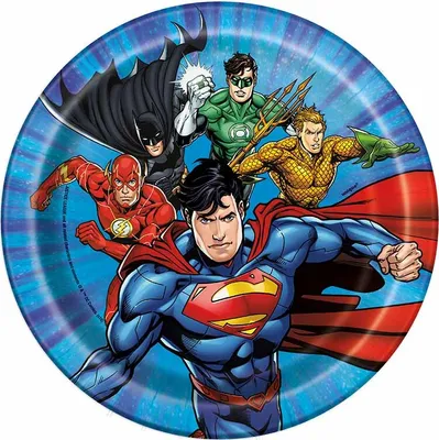 Produktbild von Pappteller Justice League 8Stk./18cm