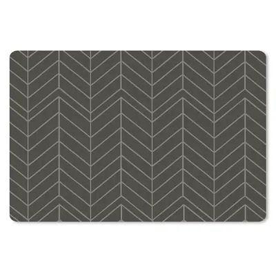 Produktbild von MuchoWow® Schreibtischunterlage Muster - Grau - Luxus 60x40 cm - XXL Mauspad - Großes Mauspad