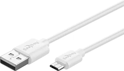 Produktbild von goobay Fast Charge kabel micro USB do szybkiego ładowania biały 1,0 m