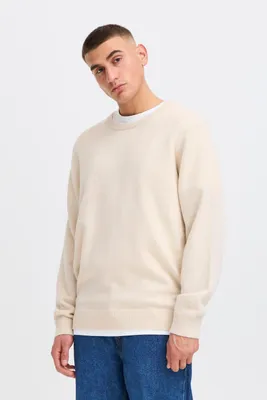 Image de !SOLID SDRICK Pull en maille pour homme, maille fine, mélange de laine, coupe classique