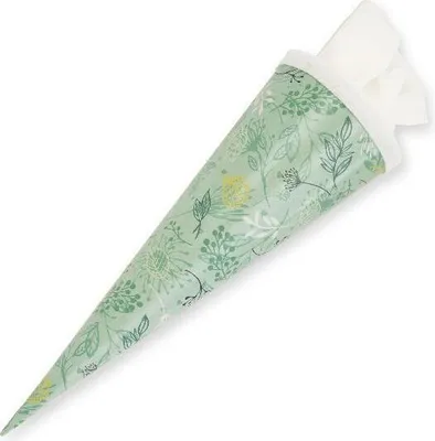 Produktbild von itenga Geschwister Schultüte 35cm Pflanzenmuster Geschenkverpackung