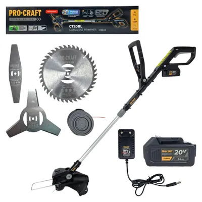 Produktbild von Procraft CT20BL Akku Rasentrimmer 20 V 30 cm Brushless + 1x Akku 3,0 Ah + Ladegerät