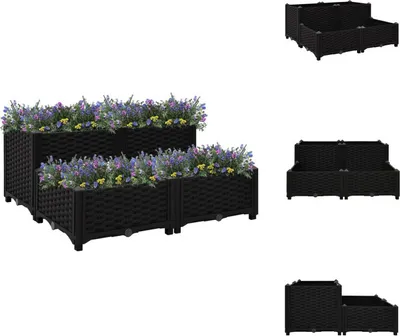 Obrázek produktu pro vidaXL Zvýšený záhon 80x80x38 cm polypropylen - Květináče a květináče