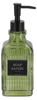 Produktbild von Tendance Seifenspender Paris - 500 ml - grun, transparent - Glas - H 22 x T 8 cm - Seifenspender