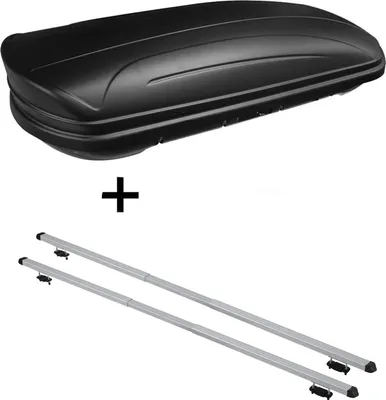 Produktbild von Dachbox VDPMAA320 320Ltr abschließbar schwarz matt + Dachträger RAPID kompatibel mit für Toyota Land Cruiser (3-5Türer) ab 09