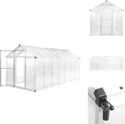 Obrázok produktu pre vidaXL Hliníkový skleník 421x190x195 cm 15,6 m³ - Skleníky