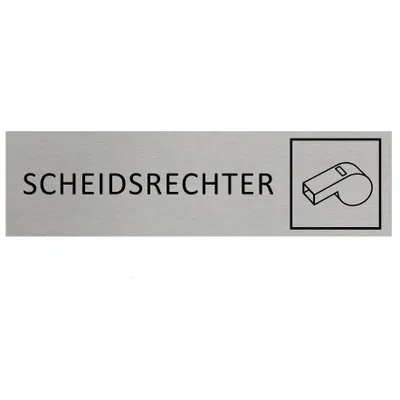 Produktbild von CombiCraft Aluminium Türschild mit Scheidsrechter 165x45mm