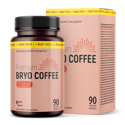 Produktbild von Premium Bryo Coffee Caps | Dein zuverlässiger Partner | Mit wertvollen Inhaltsstoffen | Inhalt 90 Kapseln