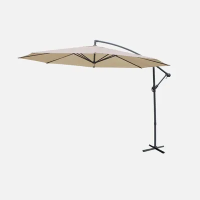 Produktbild von sweeek - Runder Ampelschirm Ø350cm - Beige